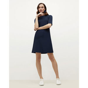 MM. Lafleur Emily Square Neck Navy Blue Dress
